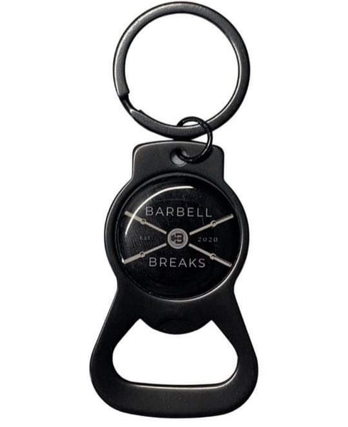 Barbell Breaks Bottle Opener Keychain