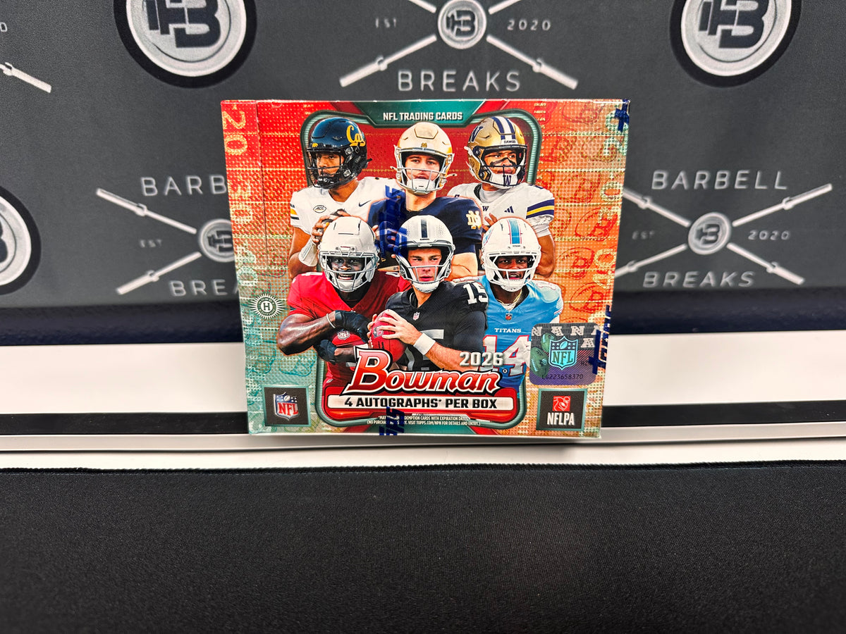 Single Box 2026 Bowman Football Jumbo - Random Left Side Serial Number #1 - 🔹#00264🔹