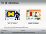 2 Box 2025 Leaf Trinity Football Hobby - Random Serial #1