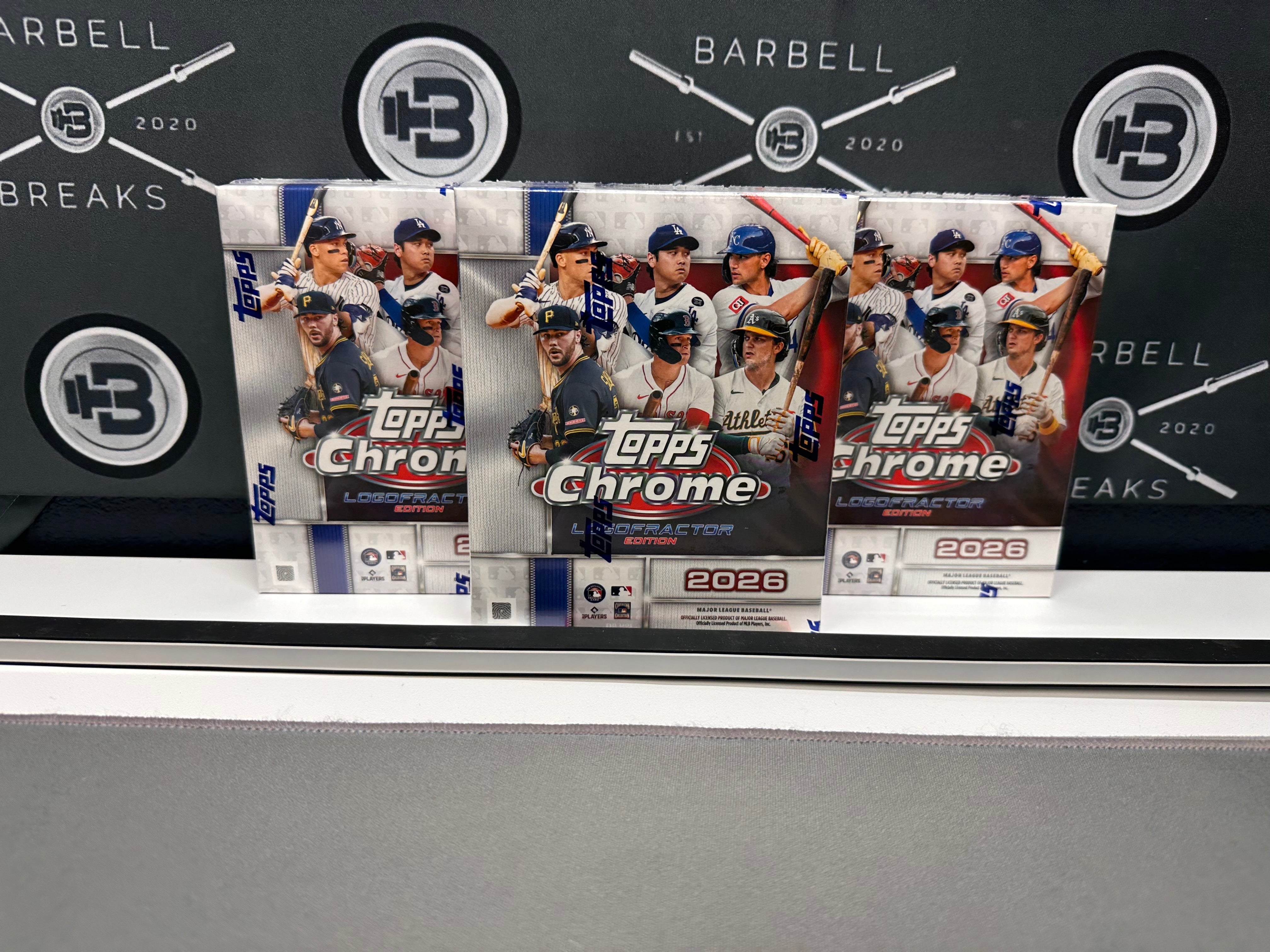 3 Box 2026 Topps Chrome Logofractor Baseball - Random Teams #1 🔹#00155🔹