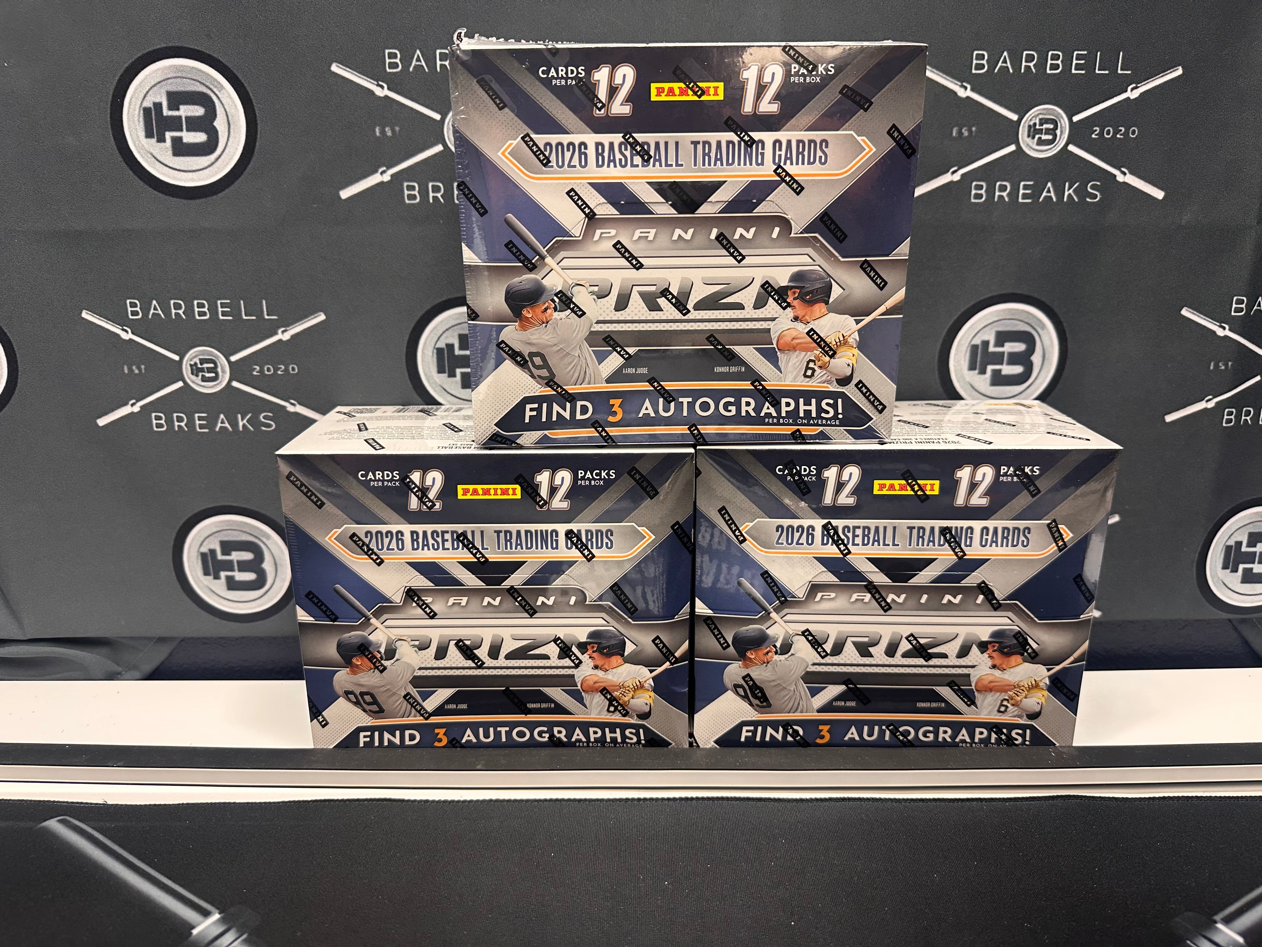 🔥9 Autographs!🔥 3 Box 2026 Panini Prizm Baseball Hobby - Random Teams - 🔹#00199🔹