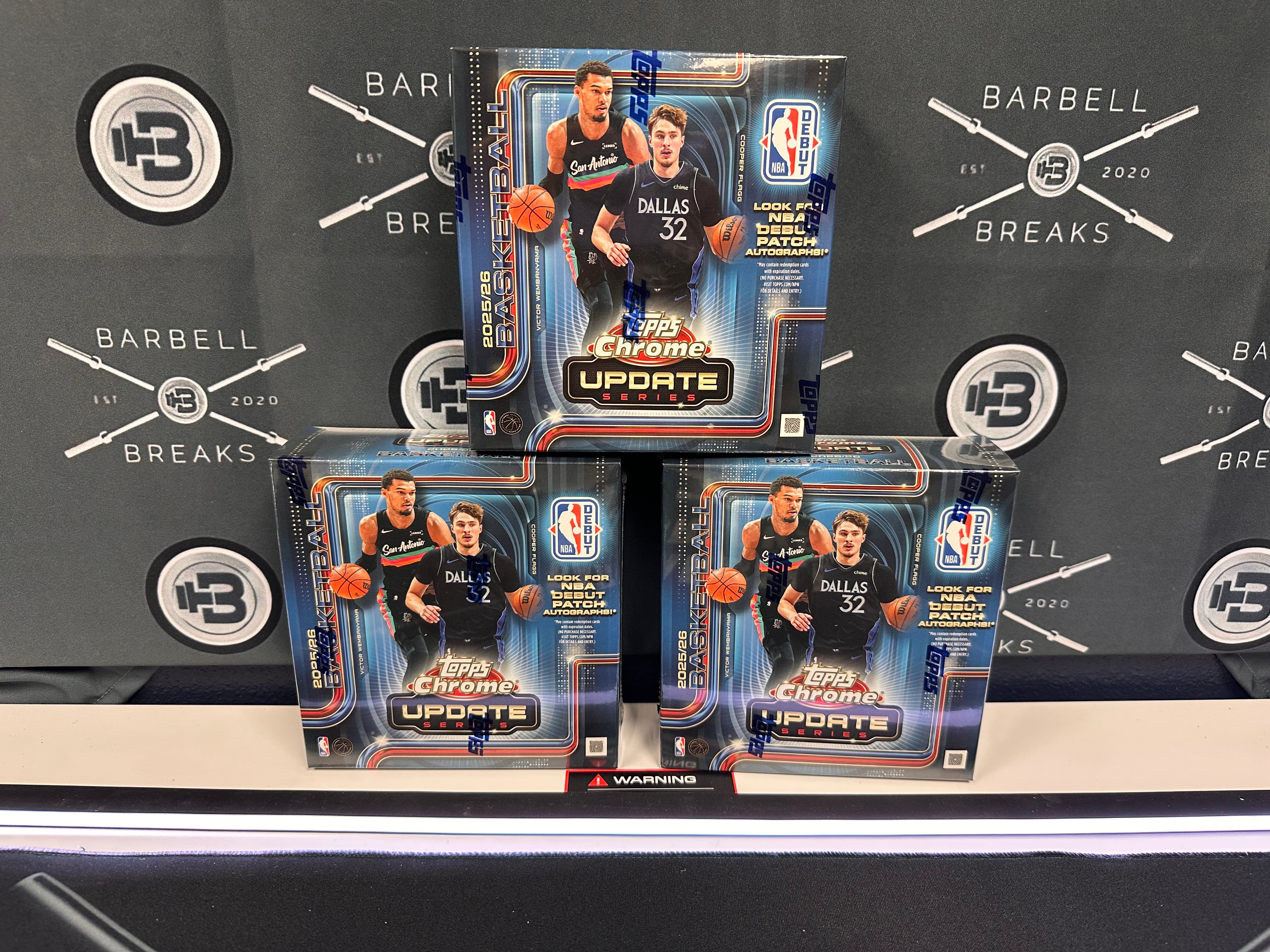 3 Box 2025/26 Topps Chrome Update Basketball Mega Box - Random Teams 🔹#00186🔹