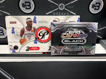 2 Box 2025/26 Pristine/Topps Chrome Black NBA Mixer - Pick Your Team - 🔹#00289🔹