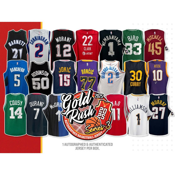 6 Box Full Case 2025 Gold Rush Series 3 Autographed Basketball Jerseys - Random Team #2
