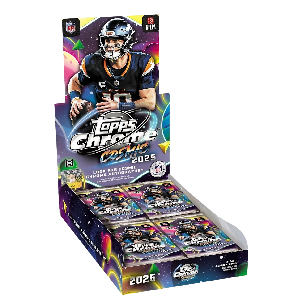 Single Box 2025 Topps Cosmic Chrome Football Hobby - Random Teams #1 🔹#0008🔹