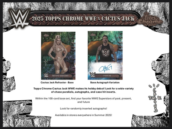 💥Pick Your Pack - Rip N’ Ship💥 2025 Topps Chrome WWE x Cactus Jack Hobby