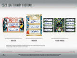 2 Box 2025 Leaf Trinity Football Hobby - Random Serial #1