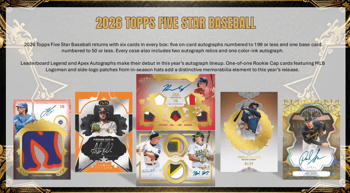 Single Box 2026 Topps Five Star Baseball - Pick Your Team #1 - 🔹#00304🔹