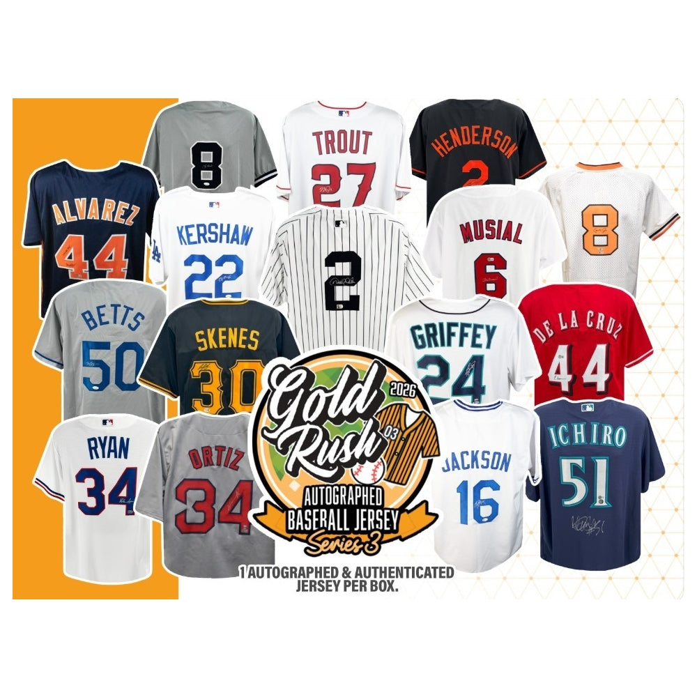 6 Box Full Case 2026 Gold Rush Series 3 Autographed Baseball Jerseys - Random Teams #1 🔹#00027🔹