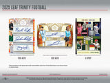 2 Box 2025 Leaf Trinity Football Hobby - Random Serial #1
